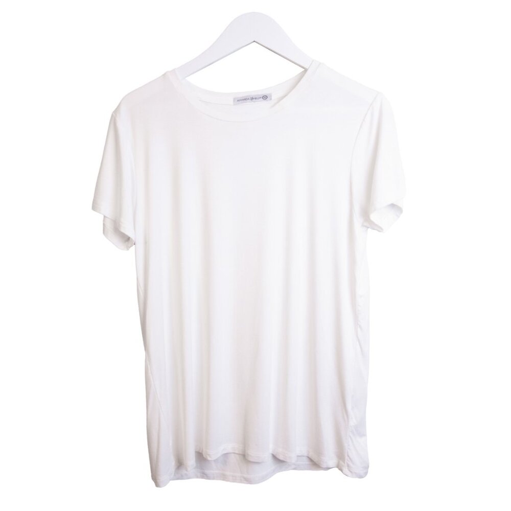 NWT - Amanda Blu Luxe White Lounge Short Sleeve Tee